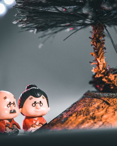 Oudere man en vrouw bekijken samen pensioendocumenten aan de keukentafel